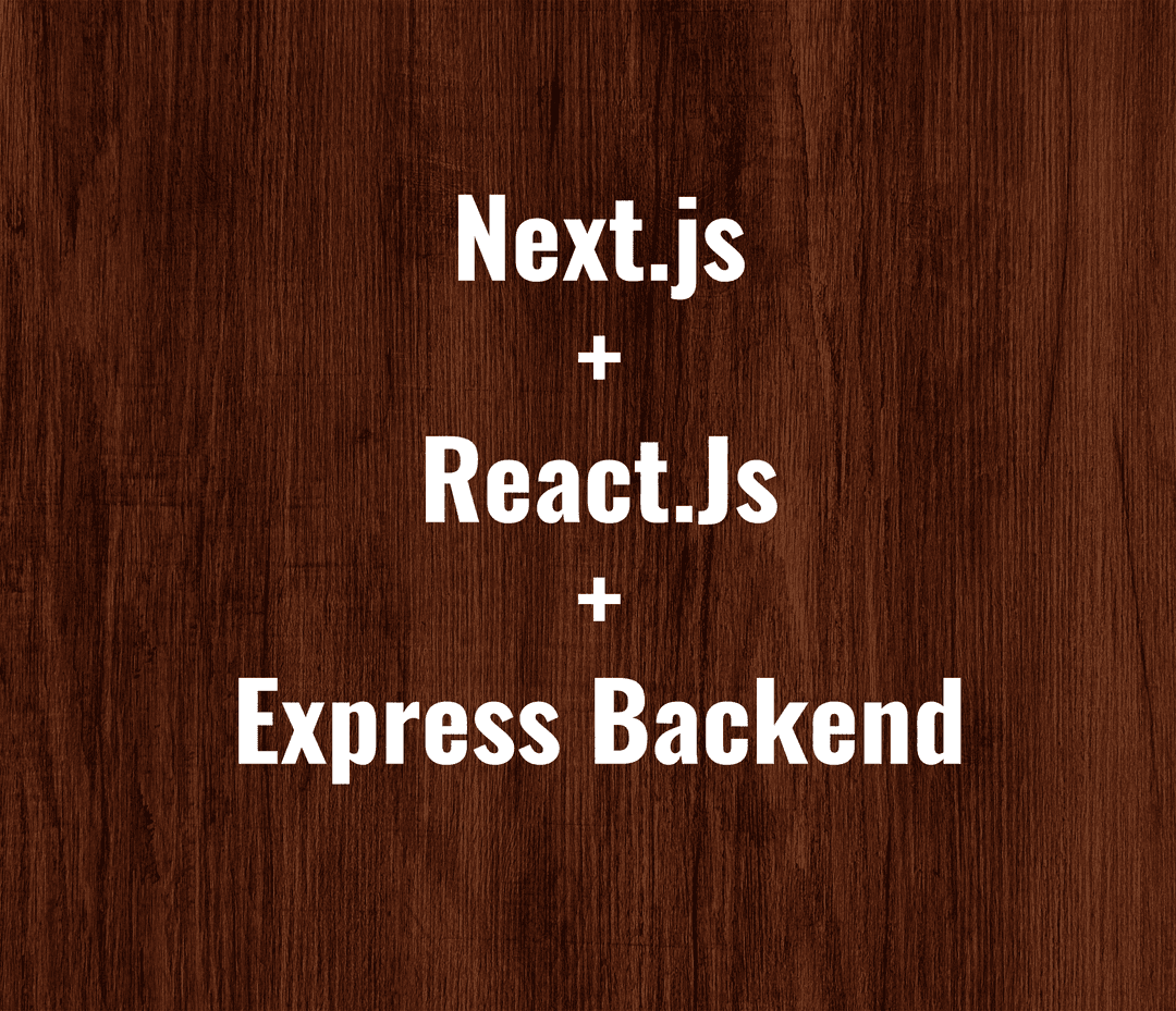 Next.Js and Express.js Project 